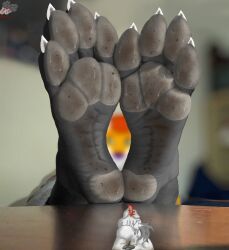 4_toes, ambiguous_gender, anthro, anus, backsack