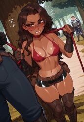 zoe, arrest, bikini, bikini_top, brown_eyes