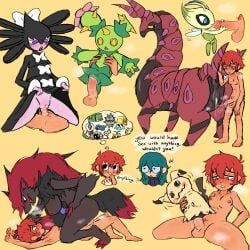 celebi, gothitelle, legendary_pokemon, maractus, mimikyu