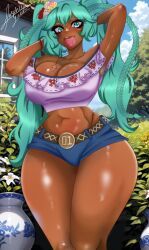 hatsune_miku, mexican_miku, vocaloid, sophie_queen11, 1girl