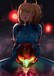e.m.m.i, samus_aran, zero_suit_samus, metroid, metroid_dread