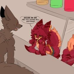 gaogomon_(oc), gaogomon, ass, drool, furry