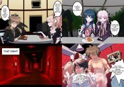kirigiri_kyouko, maizono_sayaka, monokuma, mukuro_ikusaba, mukuro_ikusaba_(junko)