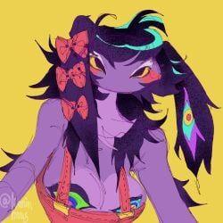 abstraction_(the_amazing_digital_circus), jax_(the_amazing_digital_circus), the_amazing_digital_circus, anthro, blush