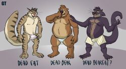b_(dead_stray_bear), gtskunkrat, anthro, bear, belly