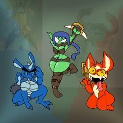 neo_cortex, stealth_elf, trigger_happy_(skylanders), whirlwind_(skylanders), skylanders