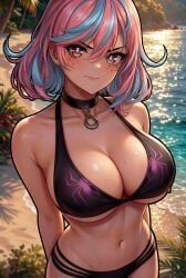 emikukis, coreia, beach, blush, brown_hair