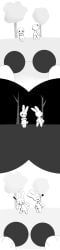 altered_perceptions, anthro, balls, big_penis, black_and_white