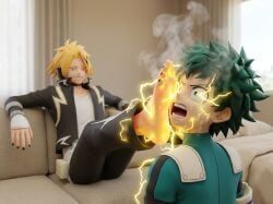 deku, denki_kaminari, izuku_midoriya, kaminari_denki, midoriya_izuku