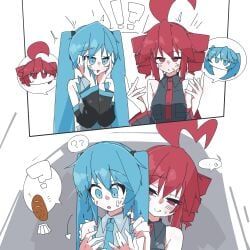 hatsune_miku, kasane_teto, kasane_teto_(utau), utau, vocaloid