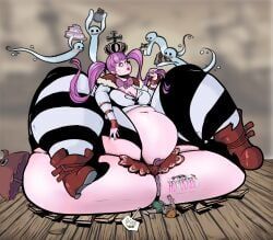 nami_(one_piece), perona, one_piece, ovschinikovo, 2girls