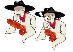 golde_(golde), crimson_skelo, hat, horse_penis, male
