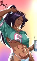 gta_vi_cover_girl, shihouin_yoruichi, bleach, bleach:_the_thousand-year_blood_war, grand_theft_auto