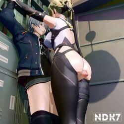 evelyn_chevalier, wise_(zenless_zone_zero), zenless_zone_zero, ndk7, nekonyan