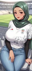 world_cup, big_breasts, football, football_uniform, hijab