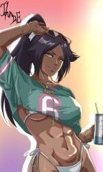 gta_vi_cover_girl, shihouin_yoruichi, bleach, bleach:_the_thousand-year_blood_war, grand_theft_auto