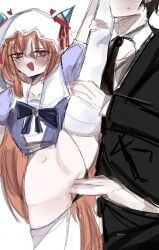 roland_(library_of_ruina), still_in_love_(umamusume), library_of_ruina, project_moon, umamusume