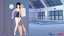 darkvelar8, 1boy, 1girl, ass, breasts