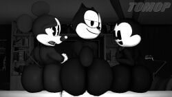 felix_the_cat, mickey_mouse, oswald_(character), thiccey_mouse, disney