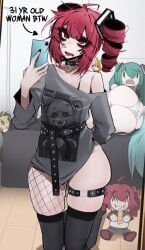 hatsune_miku, kasane_teto, pearto, glitchace, 1girl