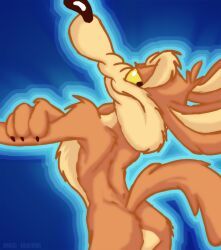 wile_e._coyote, looney_tunes, warner_brothers, abstract_background, anthro