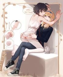 blind_girl_(popopoka), blonde_girl_(popopoka), erika_(popopoka), poka, sophie_(popopoka)