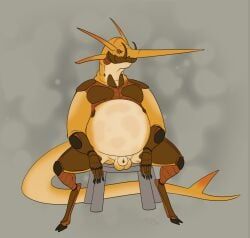 p.v.su, animal_genitalia, animal_humanoid, anthro, armor