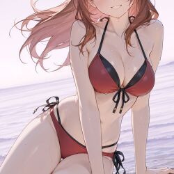 unknown_character, instagram, ten01c, beach_background, blowing_hair