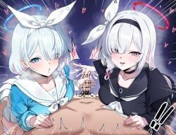 arona_(blue_archive), plana_(blue_archive), blue_archive, woo_(woosan), 1boy