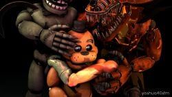dreadbear, freddy_(fnaf), grim_foxy, curse_of_dreadbear, five_nights_at_freddy's