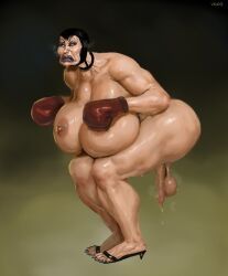 vkorg, big_lips, boxing_gloves, fat_ass, futanari