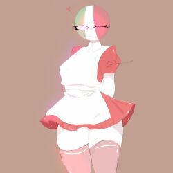 italy_(countryhumans), countryhumans, countryhumans_girl, davidpe, arms_behind_back