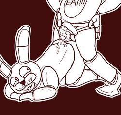bonnie_(fnaf), chica_(fnaf), five_nights_at_freddy's, crisis-omega, all_fours
