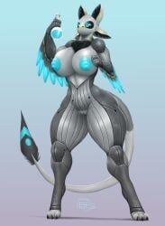 avali, borisfed, 1girls, 4_ears, anthro