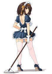 suzumiya_haruhi, suzumiya_haruhi_no_yuuutsu, 1girls, bare_skin, blue_high_heels