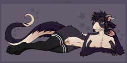 kira_larsson, absract_background, anthro, braided_hair, breasts
