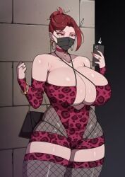 ruby_(yonda545), yonda545, accessories, alley, alternate_breast_size