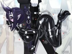 maguro27, 1boy, anal, anal_object_insertion, arched_back
