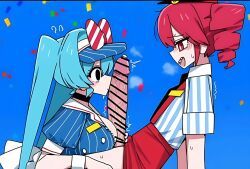 hatsune_miku, kasane_teto, mesmerizer_miku, mesmerizer_teto, mesmerizer_(vocaloid)