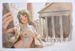 original, bigrbear, 1girl, breasts, brown_eyes