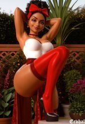 dolores_madrigal, disney, encanto, ervhal, posing_for_the_viewer