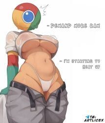 chrome-tan, google, google_chrome, artlicex, breasts_out