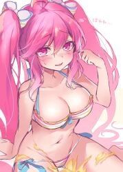 rasis, sound_voltex, bikini, blush, cleavage