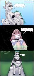 amii, anthro, black_bra, black_clothing, black_spots