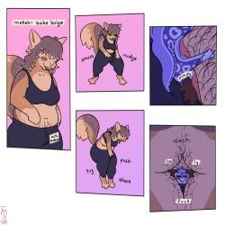 scalesack_(hex), ambiguous_gender, anthro, bodily_fluids, clothing