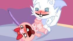 giggles_(htf), snowers_(fan_character), happy_tree_friends, unknown_artist, animal_humanoid