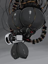 glados, portal_(series), elpantanodspyne, 1girls, ass
