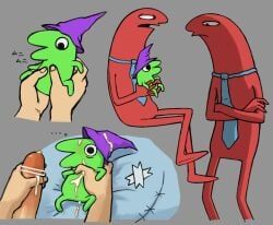 alan_(smiling_friends), allan_(smiling_friends), allan_red, anonymous_character, critter_(smiling_friends)
