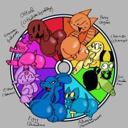 adorabat, chikn_nuggit_(chikn_nuggit), clifford_(red_dog), eeveelution, espeon