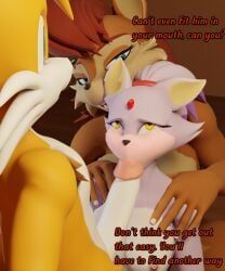 blaze_the_cat, blaze_the_cat_(warfaremchine), sally_acorn, sally_acorn_(warfaremchine), tails_(warfaremachine)